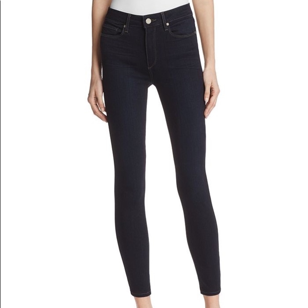 Paige Dark Blue HighRise Hoxton Ankle Skinny Jeans Size 25
